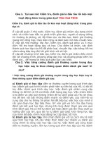 Đáp án tự luận mô đun 3 môn hoá học THCS