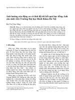 Ảnh hưởng của động cơ và thái độ tới kết quả học tiếng anh của sinh viên trường đại học bách khoa hà nội 