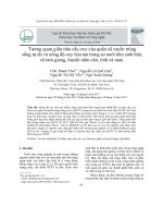 Điều tra cây thuốc và kinh nghiệm sử dụng cây thuốc của đồng bào dân tộc tày ở xã văn an huyện văn quan tỉnh lạng sơn 