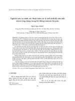 Nghiên cứu so sánh các thuật toán xử lý ảnh tính độ sâu ảnh stereo ứng dụng trong hệ thống camera thị giác 