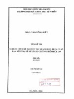 Nghiên cứu chế tạo xúc tác quang hoá trên cơ sở bán dẫn tio2 để xử lí các chất ô nhiễm hữu cơ 