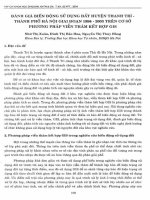 Đánh giá biến động sử dụng đất huyện thanh trì thành phố hà nội giai đoạn 1994 2003 trên cơ sở phương pháp viễn thám kết hợp GIS 