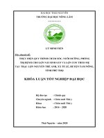 Thực hiện quy trình chăm sóc, nuôi dưỡng và phòng trị bệnh cho lợn nái sinh sản và lợn con theo mẹ nuôi tại trại lợn nguyễn thế anh, xã tề lễ, huyện tam nông, tỉnh phú thọ 