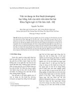 Việc sử dụng các thủ thuật strategies học tiếng anh của sinh viên năm thứ hai khoa ngôn ngữ và văn hóa anh mỹ 