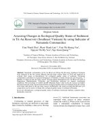 Assessing changes in ecological quality status of sediment in tri an reservoir southeast vietnam by using indicator of nematode communities 