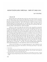 Kinh tế hàng hóa thời mạc nhìn từ chợ làng 