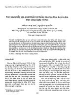 Một cách tiếp cận phát triển hệ thống đào tạo trực tuyến dựa trên công nghệ portal 