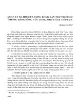 Quản lý xã hội của cộng đồng dân tộc thiểu số ở đồng bằng sông cửu long một cách tiếp cận 