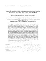 Bước đầu nghiên cứu các kiểu thảm thực vật tại khu bảo tồn thiên nhiên ngọc sơn ngổ luông tỉnh hòa bình 