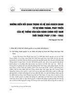 Những biến đổi quan trọng và hệ quả khách quan từ sự hình thành phát triển của hệ thống văn bản hành chính việt nam thời thuộc pháp 1789 1945 