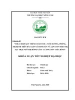 Thực hiện quy trình chăm sóc, nuôi dưỡng, phòng, trị bệnh trên đàn lợn nái sinh sản và lợn con theo mẹ tại trại ngô thị hồng gấm   lương sơn   hòa bình 