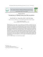 Formulation of methyl salicylate microemulsion 