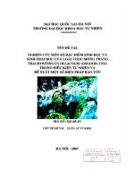 Nghiên cứu một số đặc điểm sinh học và sinh thái học của loài voọc mông trắng trachypithecus delacouri osgood 1932 trong điều kiện tự nhiên và đề xuất một số biện pháp bảo tồn 