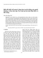 Biến đổi thiết chế quản lý làng bản truyền thống của người hmông và dao theo đạo tin lành tại hai tỉnh điện biên và hà giang 