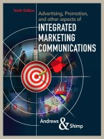 Advertising promotion and other aspect ò intergrated marketing communications 10th andrews 