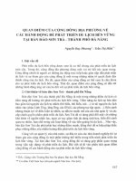Quan điểm của cộng đồng địa phương về các hành động để phát triển du lịch bền vững tại bán đảo sơn trà tp đà nẵng 