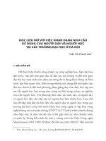 Học liệu mở với việc nhận dạng nhu cầu sử dụng của người dạy và người học tại các trường đại học ở hà nội 