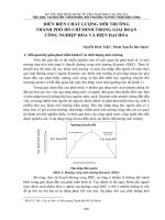 Diễn biến chất lượng môi trường thành phố hồ chí minh trong giai đoạn công nghiệp hóa và hiện đại hóa 