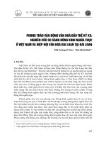 Phong trào vận động văn hóa đầu thế kỷ xx nghiên cứu so sánh đông kinh nghĩa thục ở việt nam và hiệp hội văn hóa đài loan tại đài loan 