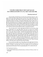 Văn hóa nghệ thuật việt nam tại lào sau chính sách mở cửa của việt nam năm 1986 