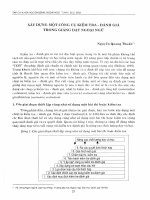 Xây dựng một công cụ kiểm tra đánh giá trong giảng dạy ngoại ngữ 