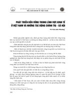 Phát triển bền vững trong lĩnh vực kinh tế ở việt nam và những tác động chính trị xã hội 