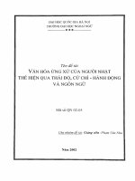 Văn hóa ứng xử của người nhật thể hiện qua thái độ cử chỉ hành động và ngôn ngữ 