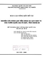 Nghiên cứu đánh giá tiềm năng du lịch sinh thái của vườn quốc gia pù mát tỉnh nghệ an 