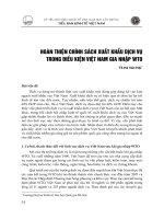 Hoàn thiện chính sách xuất khẩu dịch vụ trong điều kiện việt nam gia nhập wto 