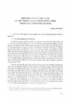 Biến đổi cơ cấu việc làm và thu nhập của gia đình nông thôn trong quá trình đô thị hóa 