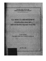 Tác động của đổi mới kinh tế tới đời sống sinh viên một số trường đại học ở hà nội 