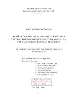 Nghiên cứu chiết tách tính chất và biến tính polysaccharid carrageenan từ rong biển làm phụ gia chế biến bảo quản thực phẩm 