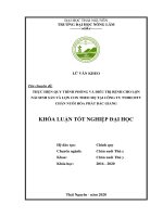 Thực hiện quy trình phòng và điều trị bệnh cho lợn nái sinh sản và lợn con theo mẹ tại công ty TNHH MTV chăn nuôi hòa phát bắc giang 