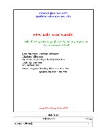 Một số kinh nghiệm trong việc giáo dục kỹ năng tự phục vụ cho trẻ mẫu giáo 4-5 tuổi tại Trường Mầm non Hoa Sữa