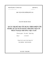 Tóm tắt Luận văn Thạc sĩ Tài chính Ngân hàng: Quản trị rủi ro tín dụng theo hiệp ước Basel II tại Ngân hàng thương mại cổ phần Ngoại thương Việt Nam
