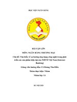 Tìm hiểu về xu hướng ứng dụng công nghệ trong phát triển các sản phẩm hiện đại của NHTM Việt Nam (Internet Banking)