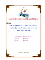 Một số biện pháp gây hứng thú cho trẻ nhà trẻ 24- 36 tháng tích cực tham gia hoạt động âm nhạc