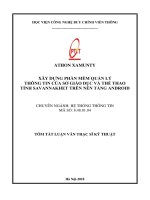 Xây dựng phần mềm quản lý thông tin của sở giáo dục và thể thao tỉnh savannakhet trên nền tảng android (tt) 