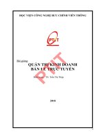 Bài giảng quản trị kinh doanh bán lẻ trực tuyến 