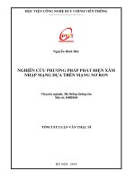 Nghiên cứu phương pháp phát hiện xâm nhập mạng dựa trên mạng nơ ron (tt) 