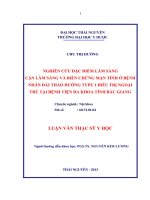 Nghiên cứu đặc điểm lâm sàng cận lâm sàng và biến chứng mạn tính ở bệnh nhân đái tháo đường type 1 điều trị ngoại trú tại bệnh viện đa khoa tỉnh bắc giang 