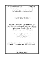 Tóm tắt Luận văn Thạc sĩ Quản lý công: Tổ chức thực hiện giáo dục pháp luật cho sinh viên trường Đại học, Cao đẳng trên địa bàn tỉnh Lào Cai