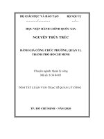 Tóm tắt Luận văn Thạc sĩ Quản lý công: Đánh giá công chức phường, Quận 11, Thành phố Hồ Chí Minh