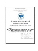 MỘT SỐ GIẢI PHÁP HOÀN THIỆN QUẢN TRỊ RỦI RO TÍN DỤNG TRÊN CƠ SỞ ỨNG DỤNG HIỆP ƯỚC  BASEL II TẠI NGÂN HÀNG TMCP SÀI GÒN