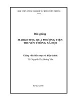 Bài giảng marketing qua phương tiện truyền thông xã hội