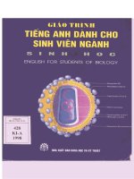 Giáo trình tiếng anh dành cho sinh viên ngành sinh học 