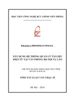 Xây dựng hệ thống quản lý tài liệu điện tử tại văn phòng bộ nội vụ lào (tt) 