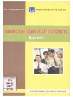 Giáo trình đạo đức kinh doanh và văn hoá công ty 