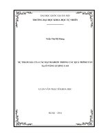 Luận văn Thạc sĩ Khoa học: Sự tham gia của các hạt Radion trong các quá trình tán xạ năng lượng cao