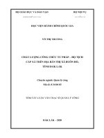Tóm tắt Luận văn Thạc sĩ Quản lý công: Chất lượng công chức Tư pháp – Hộ tịch cấp xã trên địa bàn thị xã Buôn Hồ, tỉnh Đắk Lắk